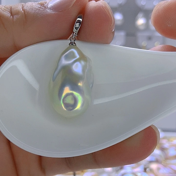 淡水珍珠银S925镶嵌颈饰96