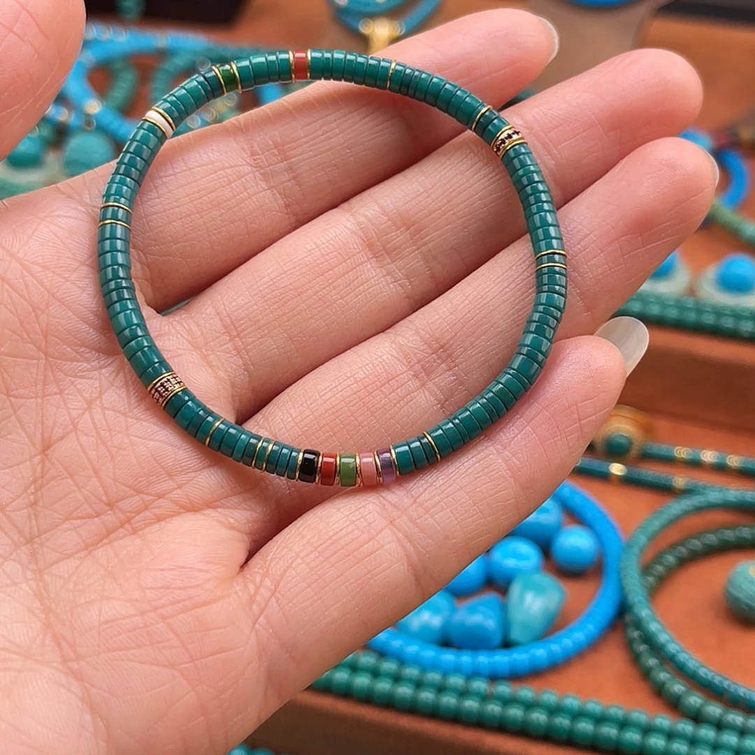 绿松石18K金镶嵌珠宝奇石