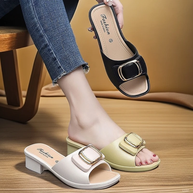 百搭网红款女士凉拖鞋防滑厚底外穿居家浴室两用夏季爆款拖鞋