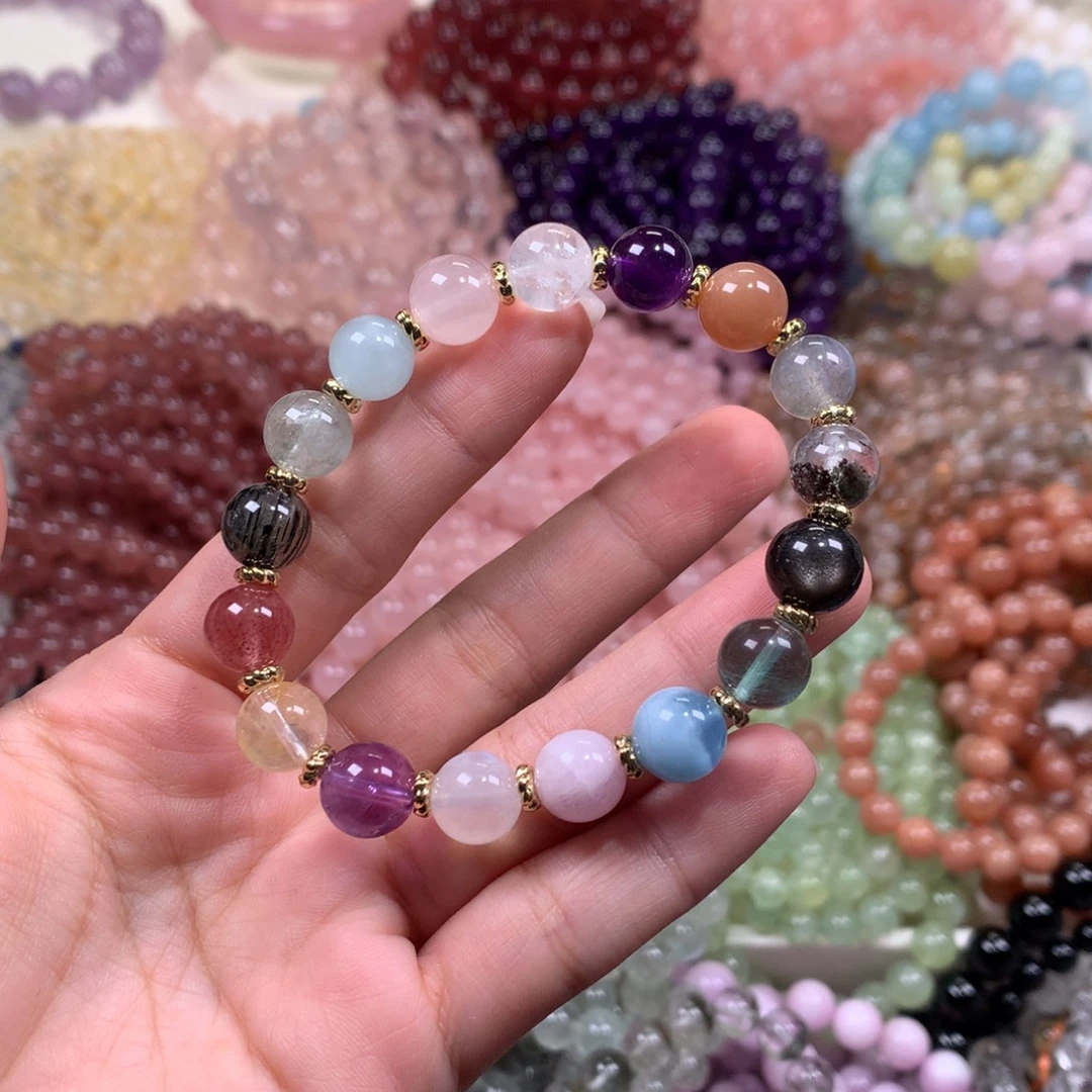 水晶未镶嵌手链多宝手链卡9+多样性其一