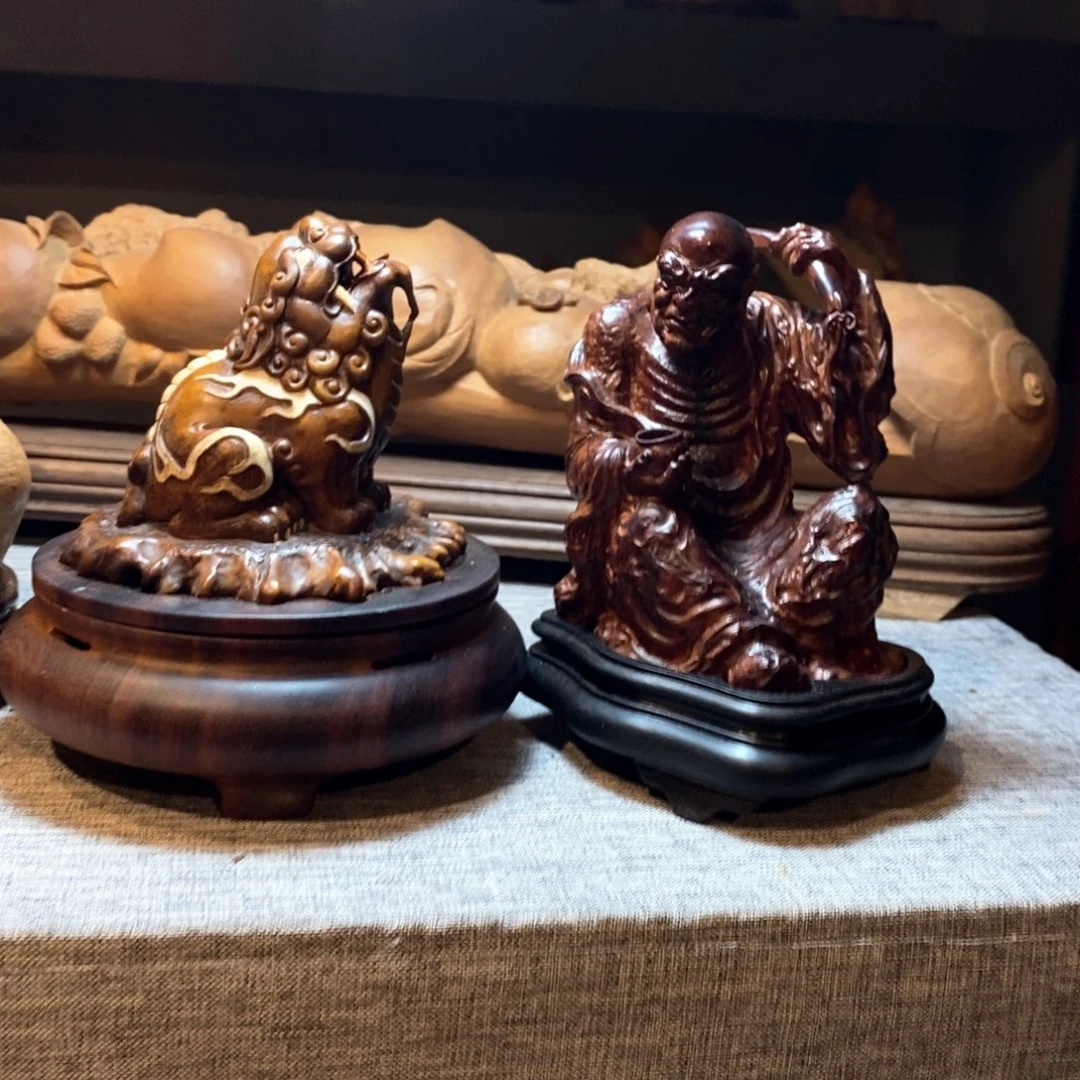 檀香紫檀（小叶紫檀）九鹿角香炉小叶紫檀