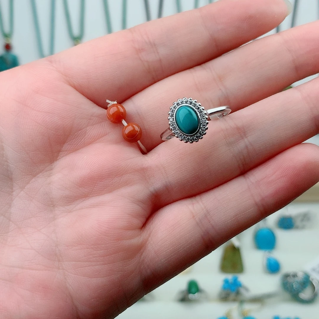 南红玛瑙银S925镶嵌珠宝奇石