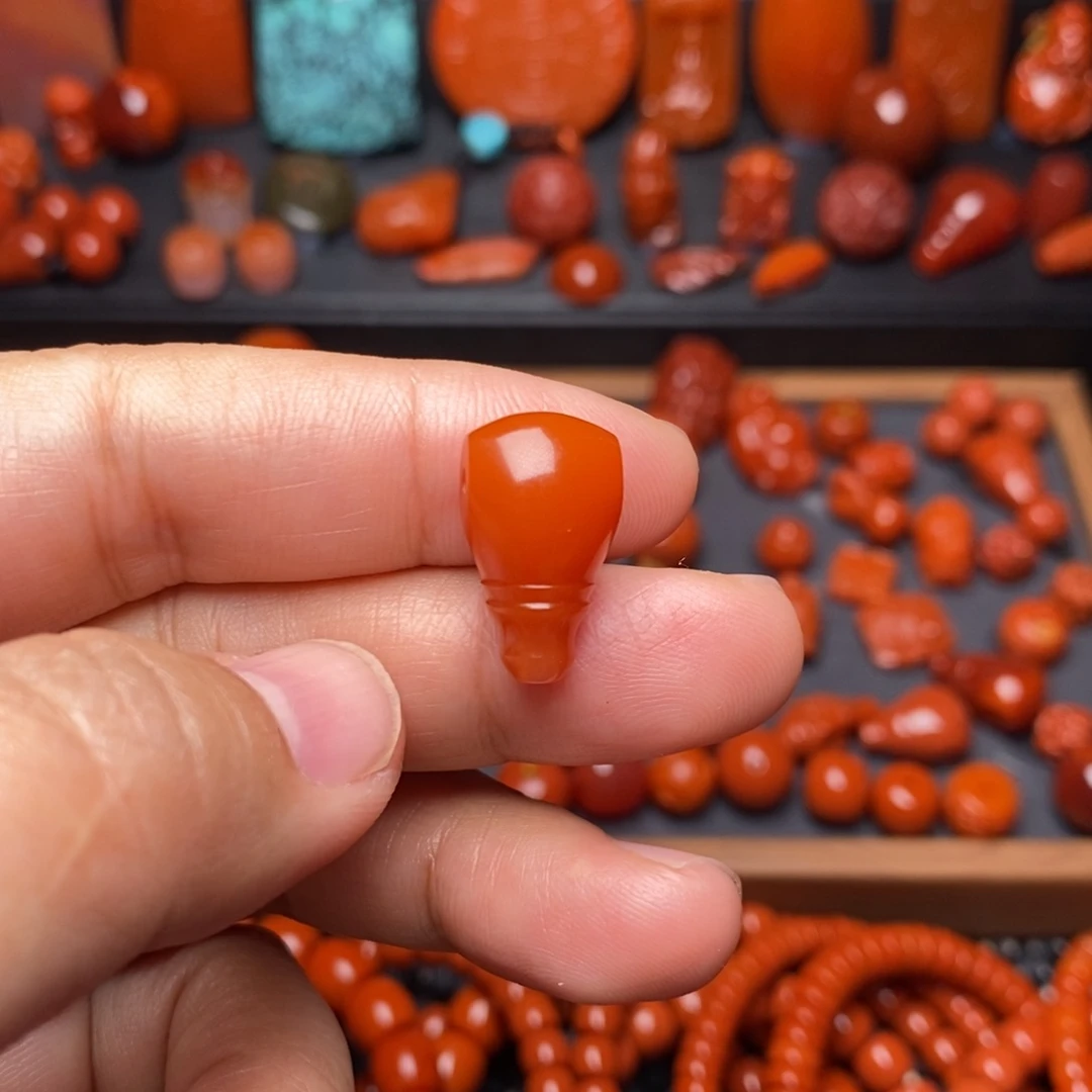 南红玛瑙配饰未镶嵌保山三通卡10.9