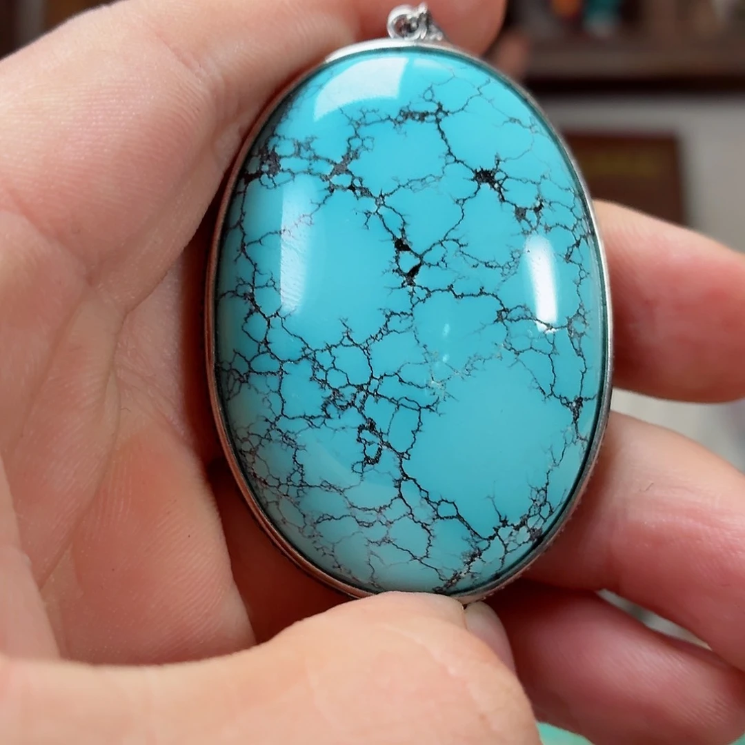 银S925镶嵌绿松石珠宝奇石