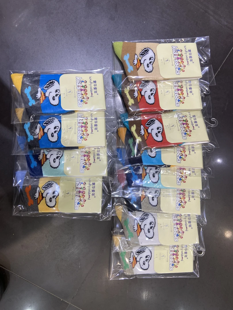 卡通春秋中长筒童袜