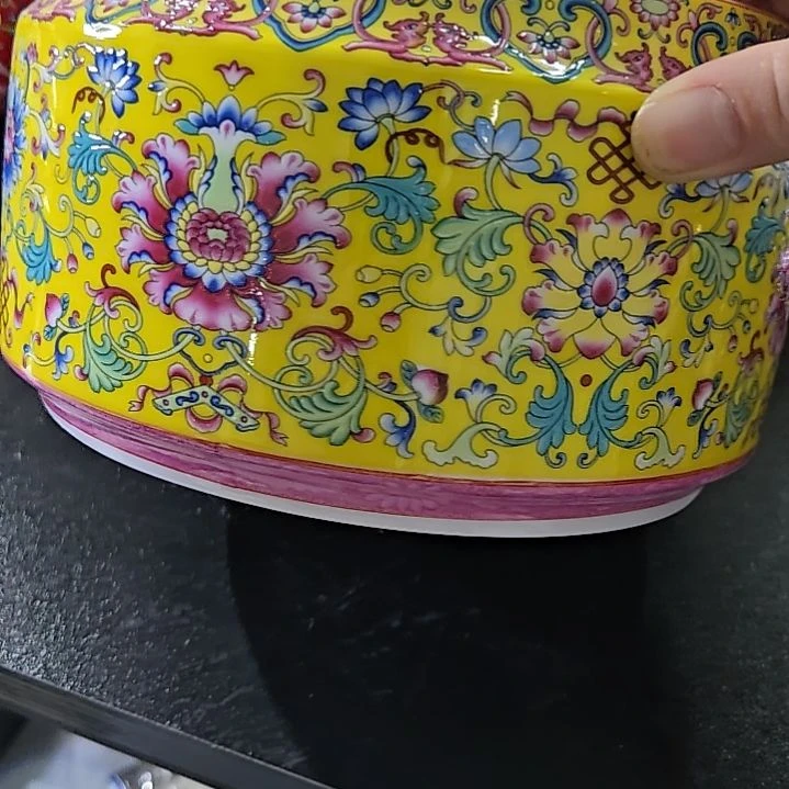 盘微瑕珐琅彩无盖汤锅一个66666