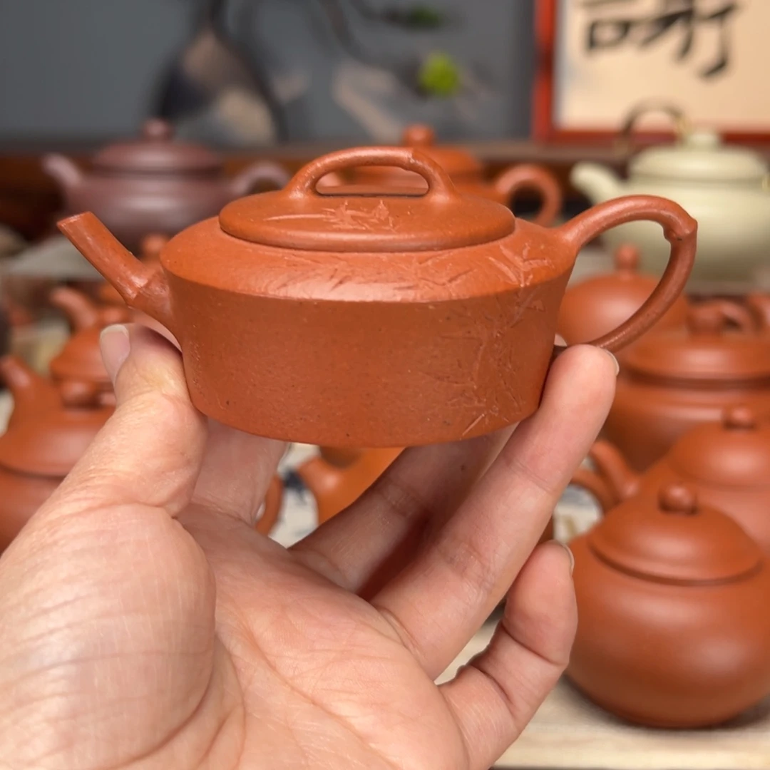 紫砂茶壶宝山红泥90