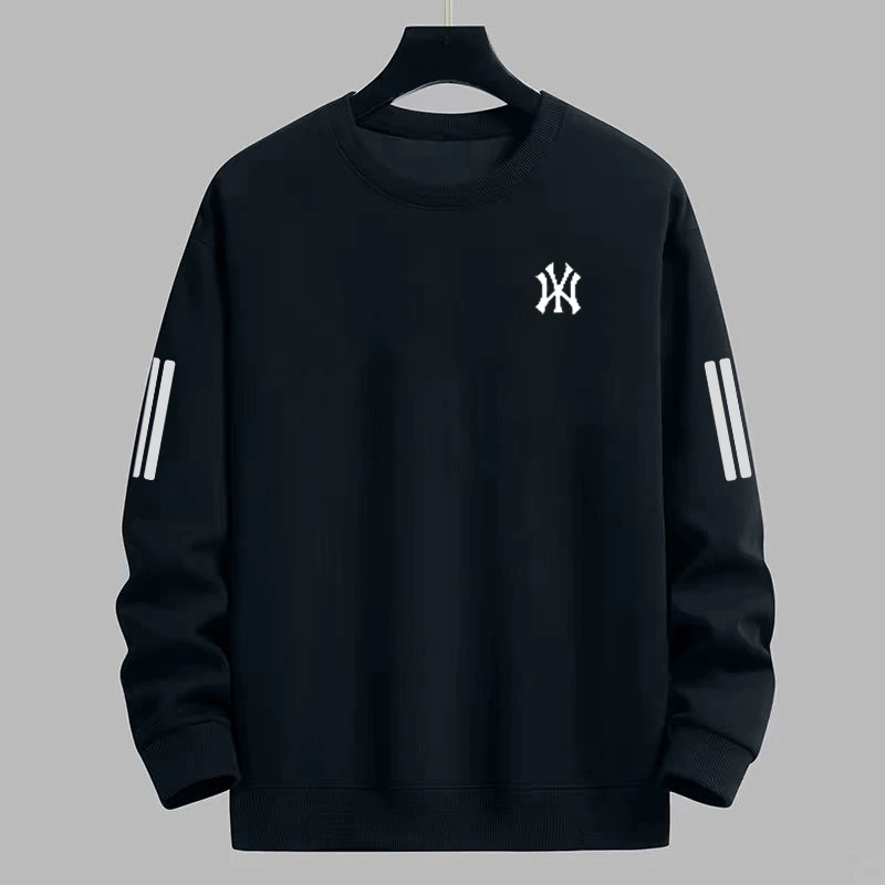 潮牌男士薄款圆领卫衣新款秋冬套头无帽潮流上衣印花宽松长袖外套