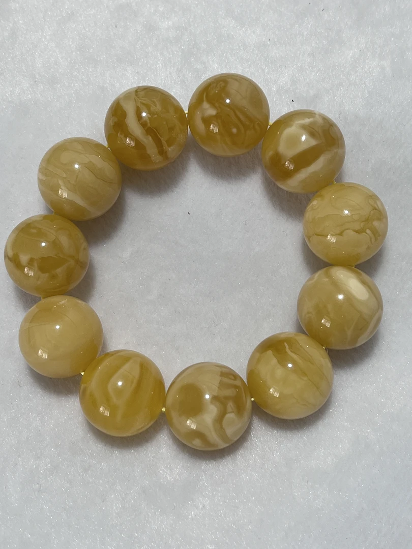 天然俄料蜜蜡手串22mm大+