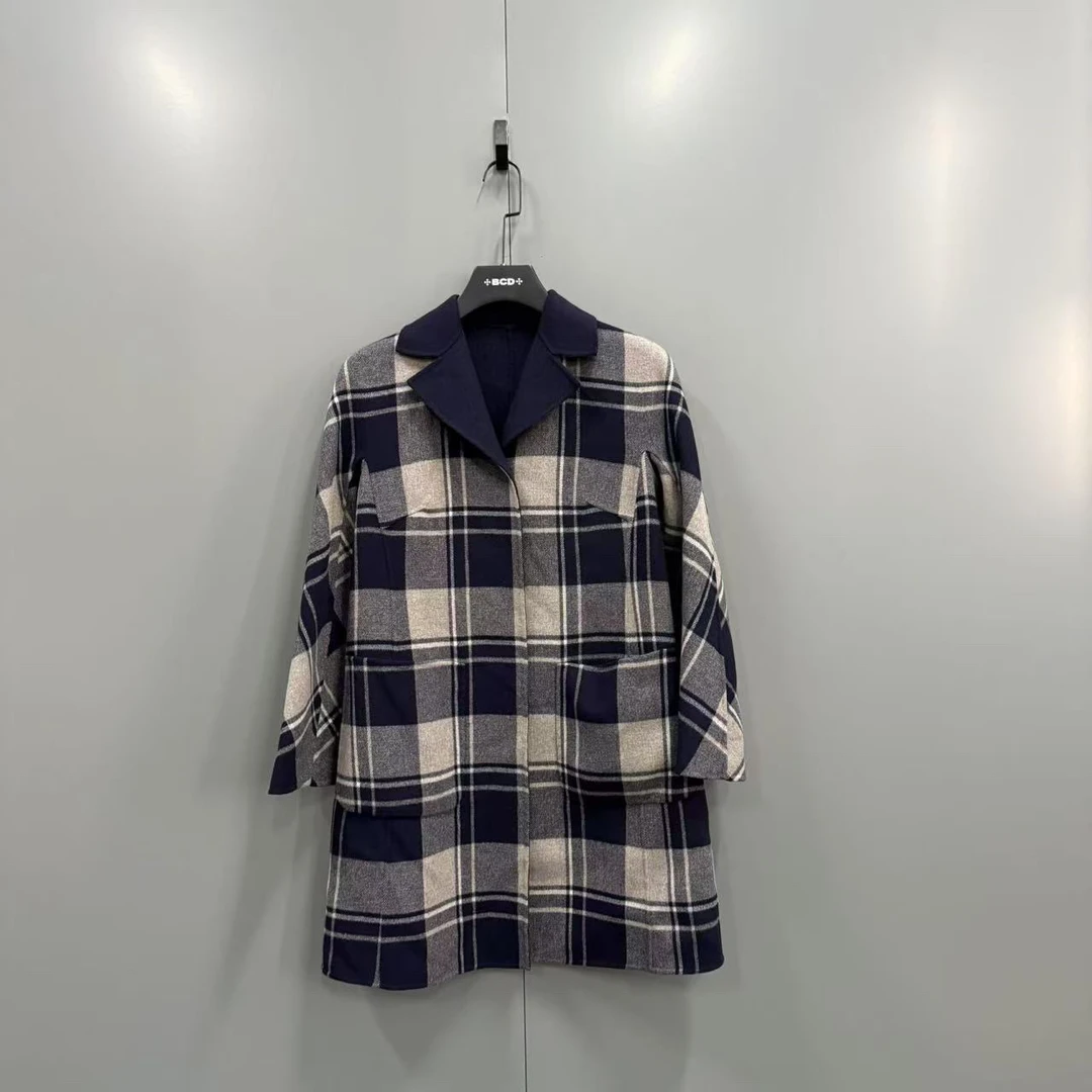 99新  （jp）123 麦丝玛拉 格纹大衣 36码 