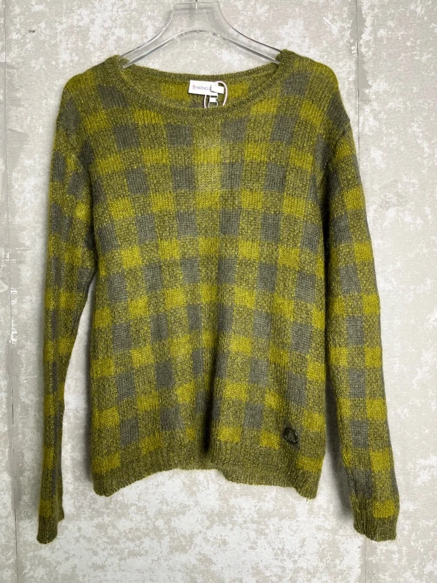 未使用 MONCLER M*1/Moncler蒙口下摆logo马海毛毛衣/09850