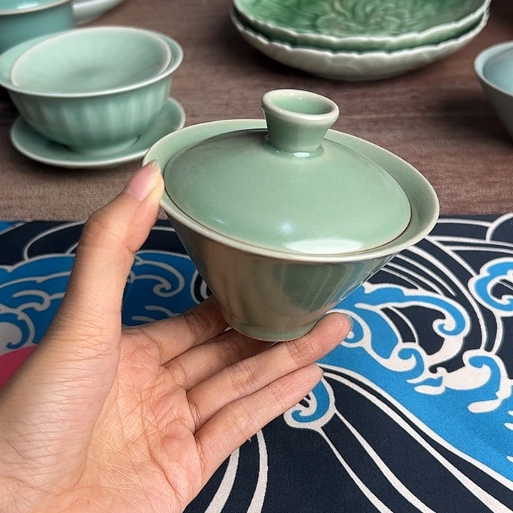 龙泉云间青瓷小米茶器