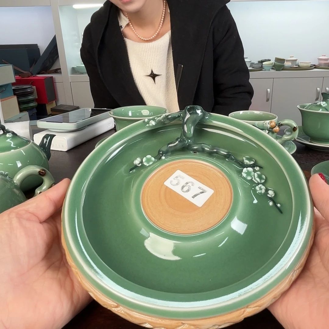 上***月龙泉云间青瓷小米茶器