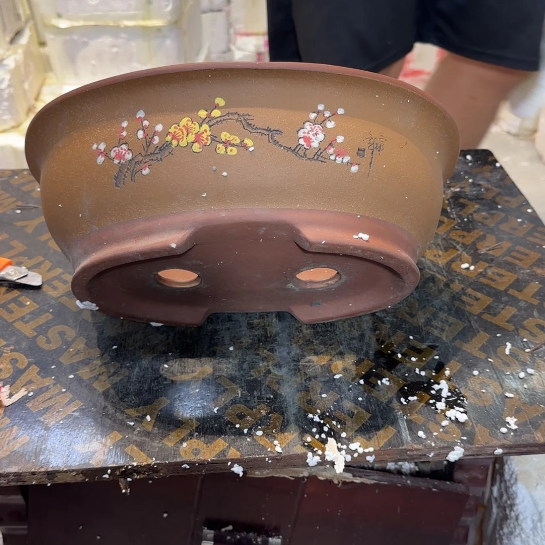 紫砂花盆瑕疵和瑕疵