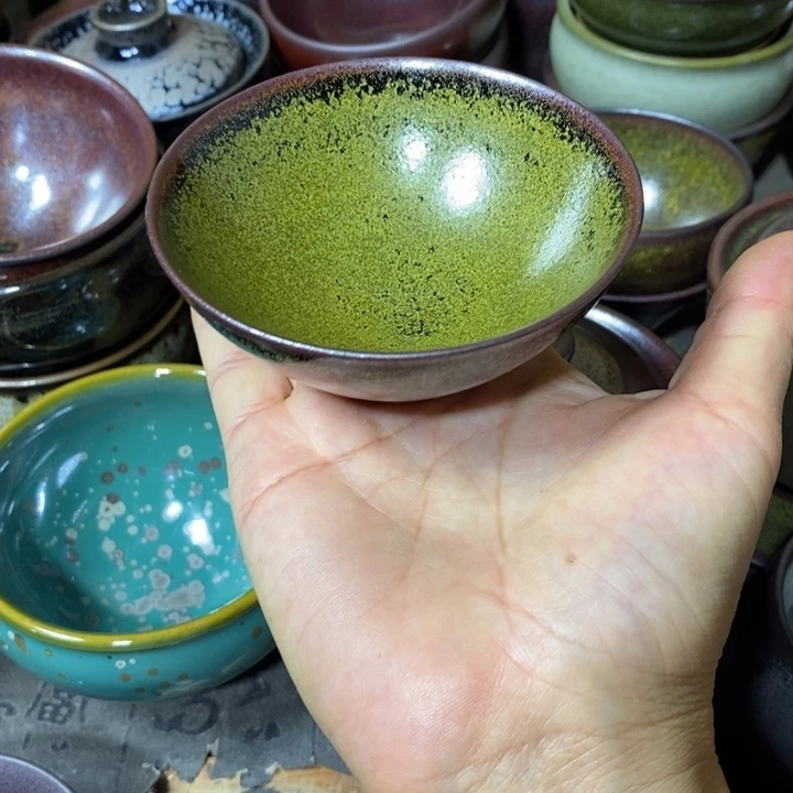 胖***儿茶盏建阳建盏微瑕平口