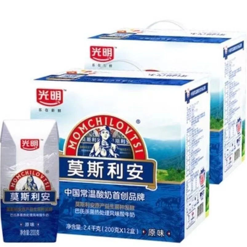 （到手3箱）5月产光明莫斯利安原味酸奶200*12盒