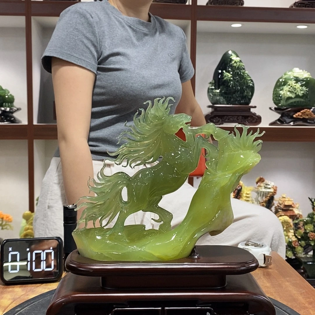 有***A玉山水摆件 玄关摆件