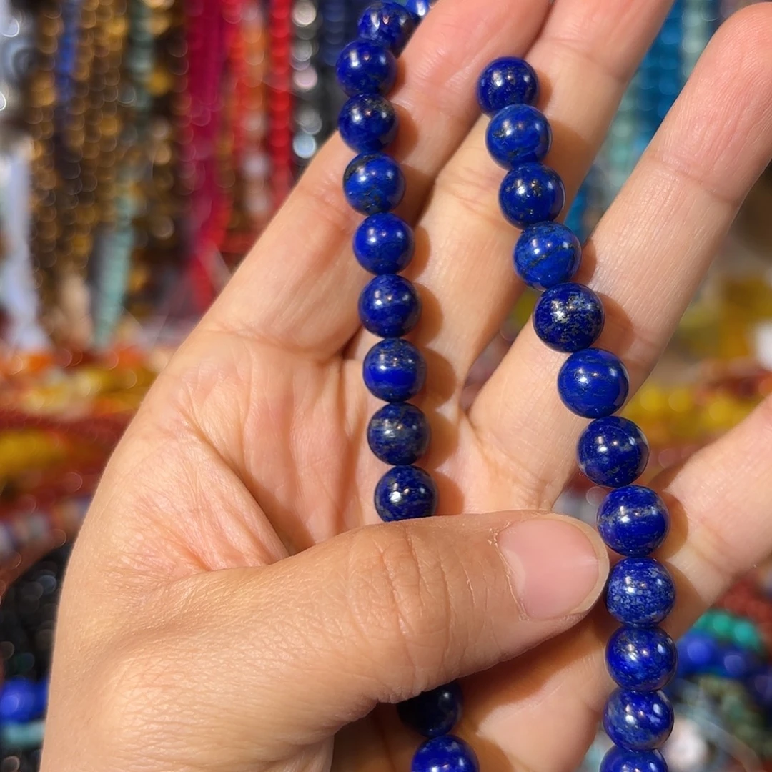 玛瑙/玉髓银S925镀金镶嵌珠宝半成品青金卡8mm5颗