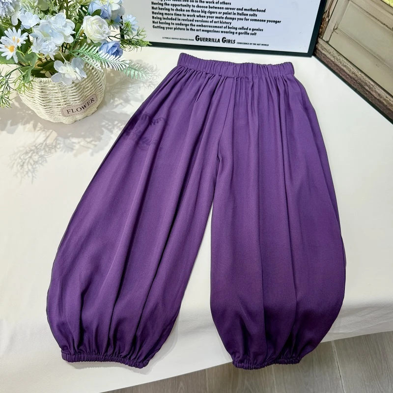 210886 /881【禾雀】舒美棉长裤百搭童装女高腰灯笼裤夏季