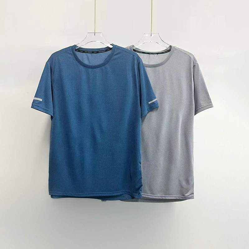 058男士轻薄透气反光标速干运动T恤