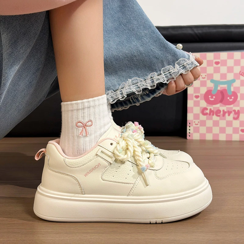 回力厚底小白鞋女2026新款秋冬百搭休闲运动板鞋ins潮小众面包鞋