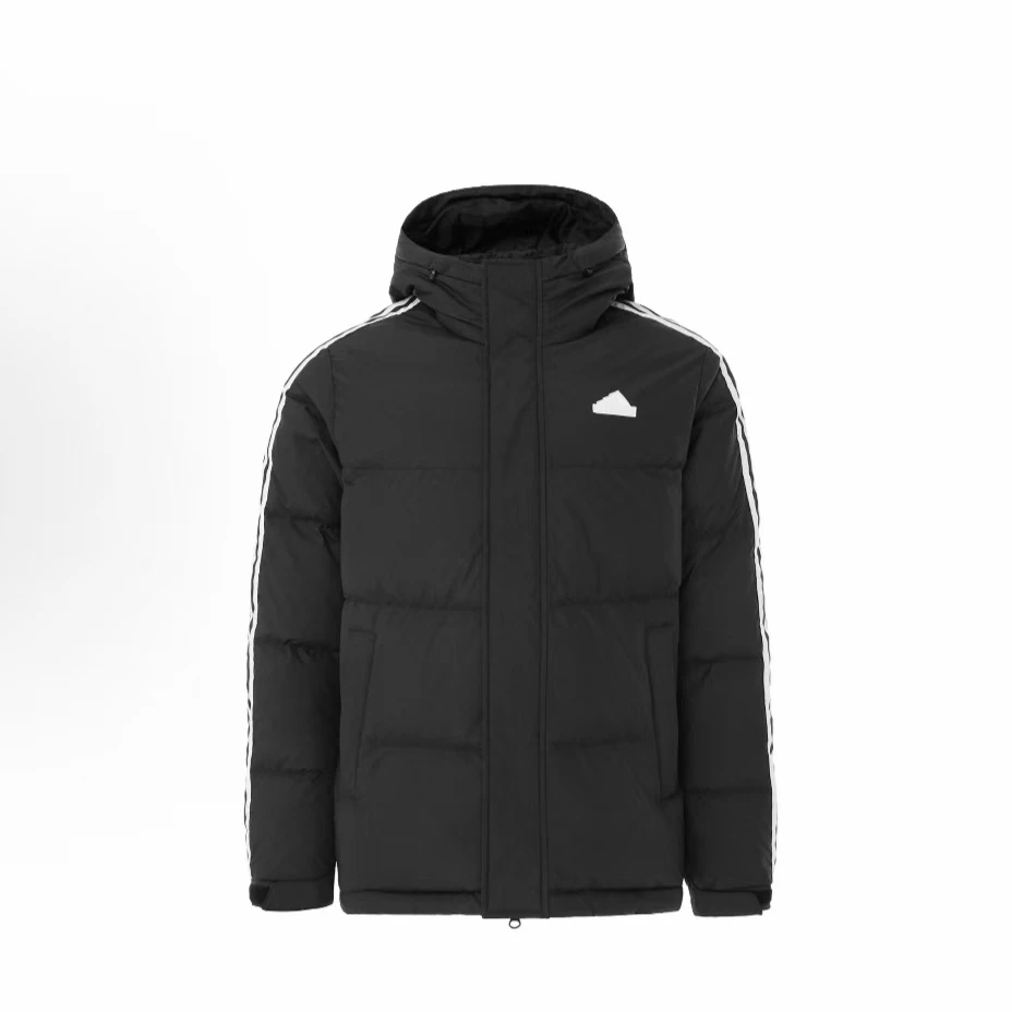 热销adidas/阿迪达斯UNITEFIT防风连帽羽绒服男女款黑JW6732