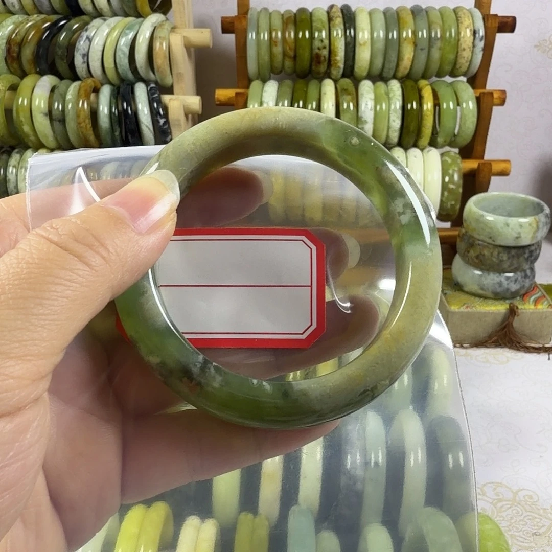 月***晨蛇纹石玉未镶嵌手镯