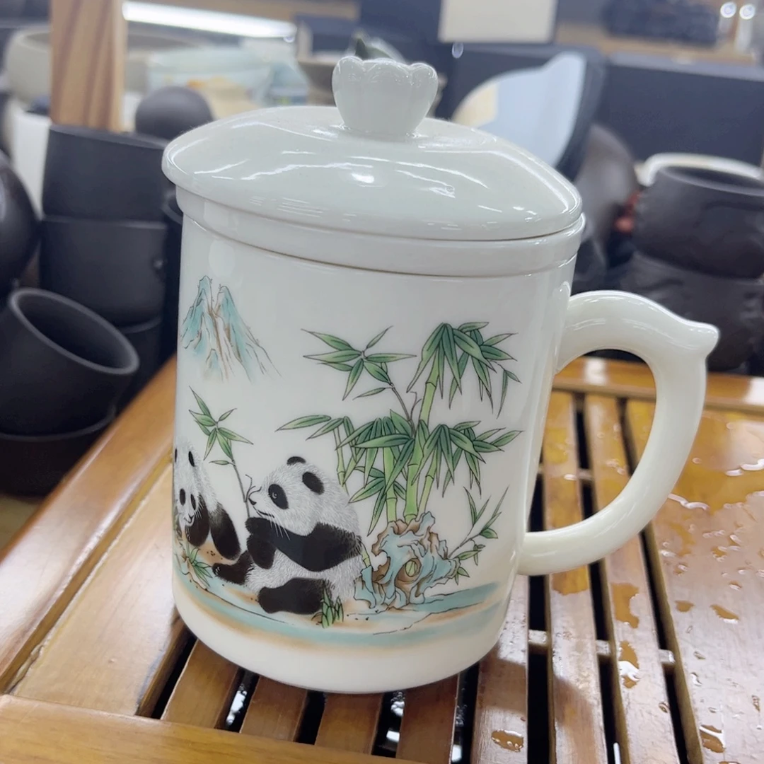 熊猫办公杯茶杯杯子