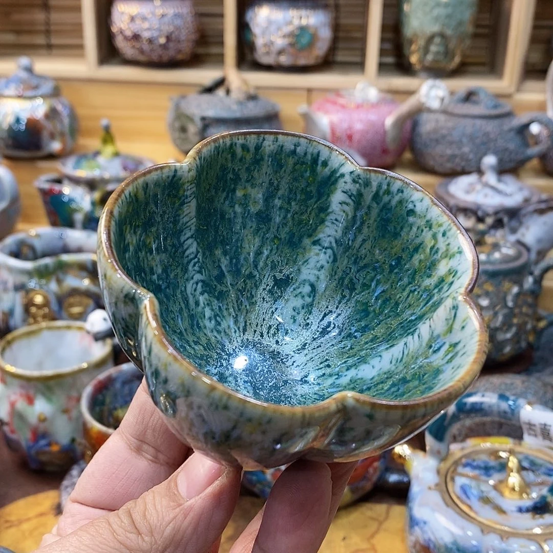 粗陶志野柴烧茶器