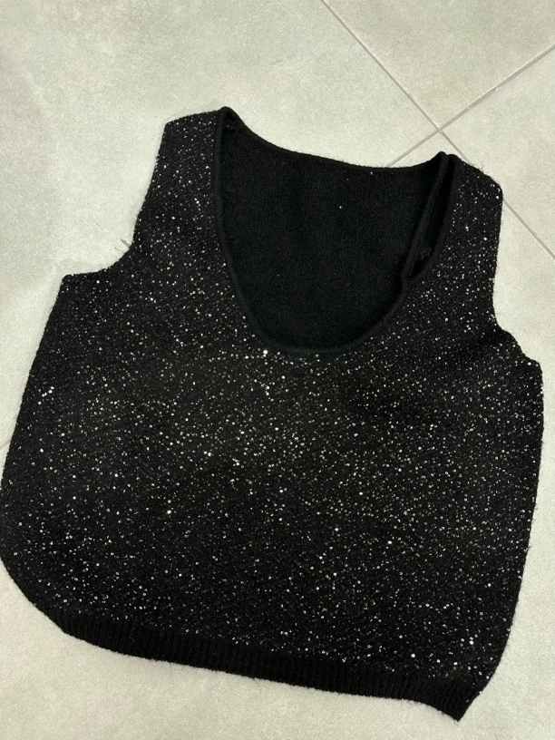 炫彩阁【小版亮晶晶针织毛衣背心】