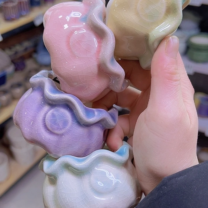 红陶陶瓷花盆当场满12包邮