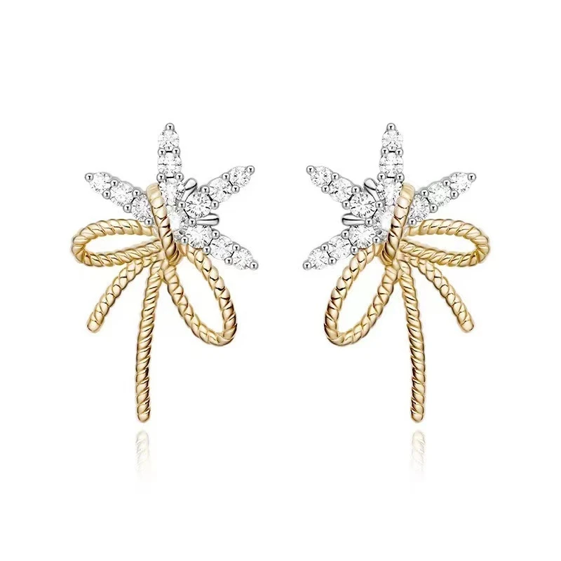 铜合金耳饰 E35星芒闪耀耳饰气质轻奢时尚百搭小众精致设计感