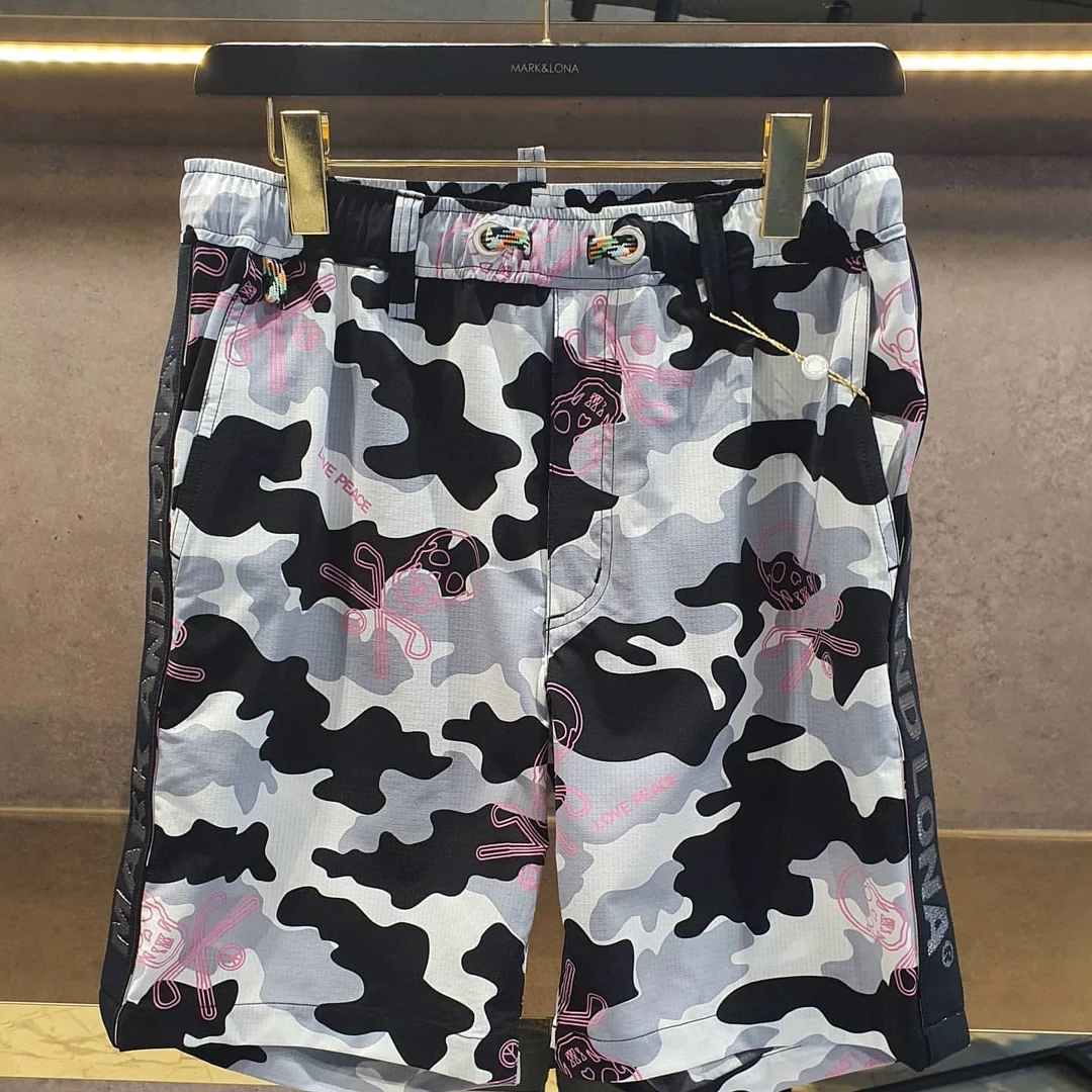 Mark&lona马克龙春夏新款男士骷髅头迷彩短裤 高尔夫男装M721665