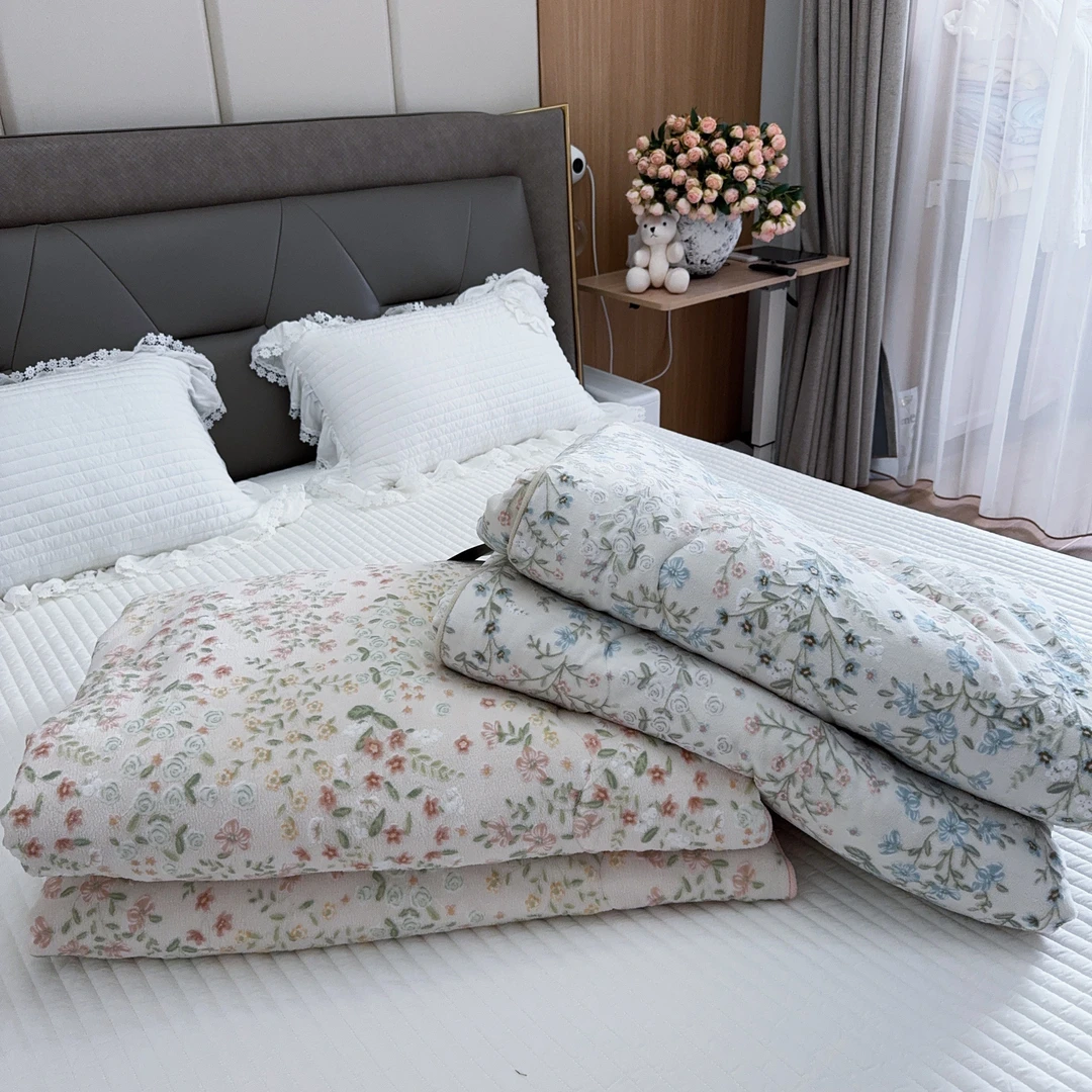 【李英花】出口尾单雕花雪花绒秋冬被z