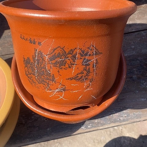 紫砂中国李新紫砂花盆，