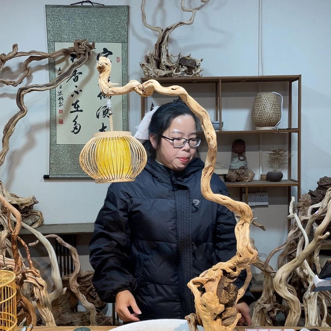 柏木杜鹃根根艺摆件