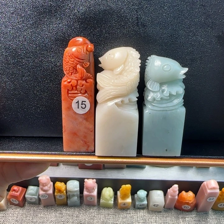 昌化石印石小****哥三枚一起放一起用都有