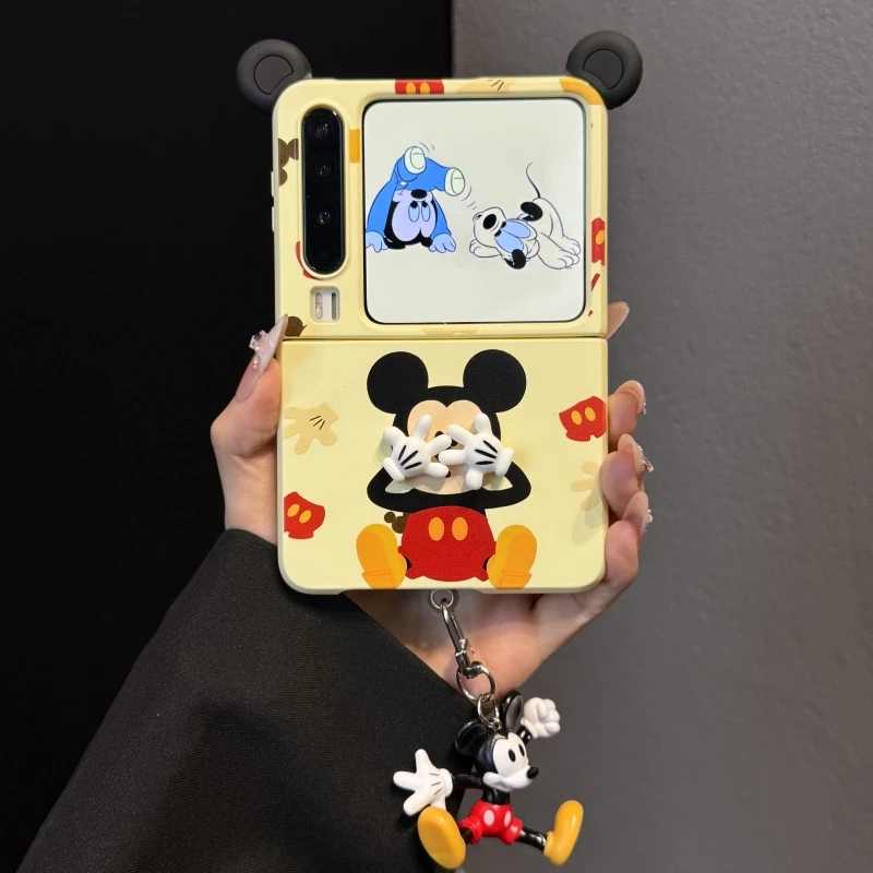 适用华为purax折叠屏手机壳可爱卡通pocket2立体米奇手套耳朵挂件