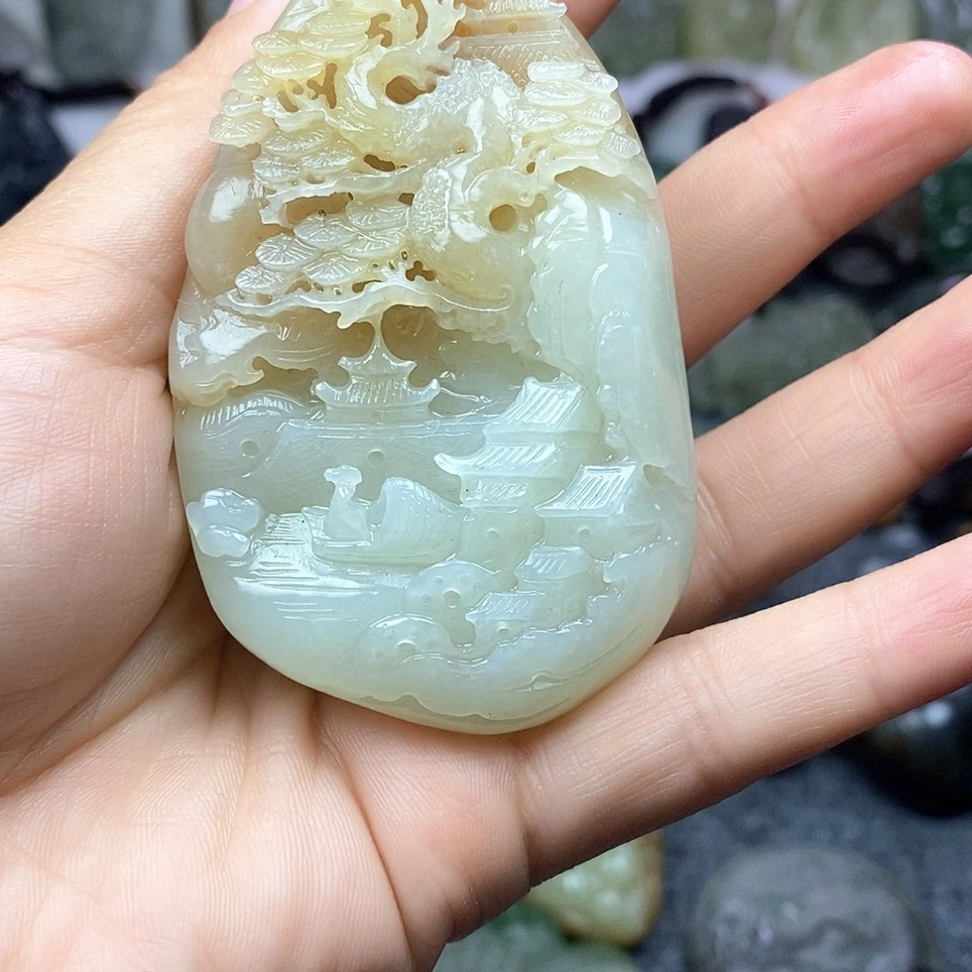 和田玉未镶嵌颈饰