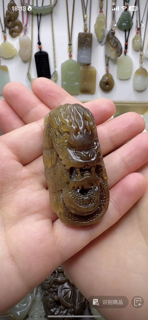 和田玉糖料龙挂件吊坠把件