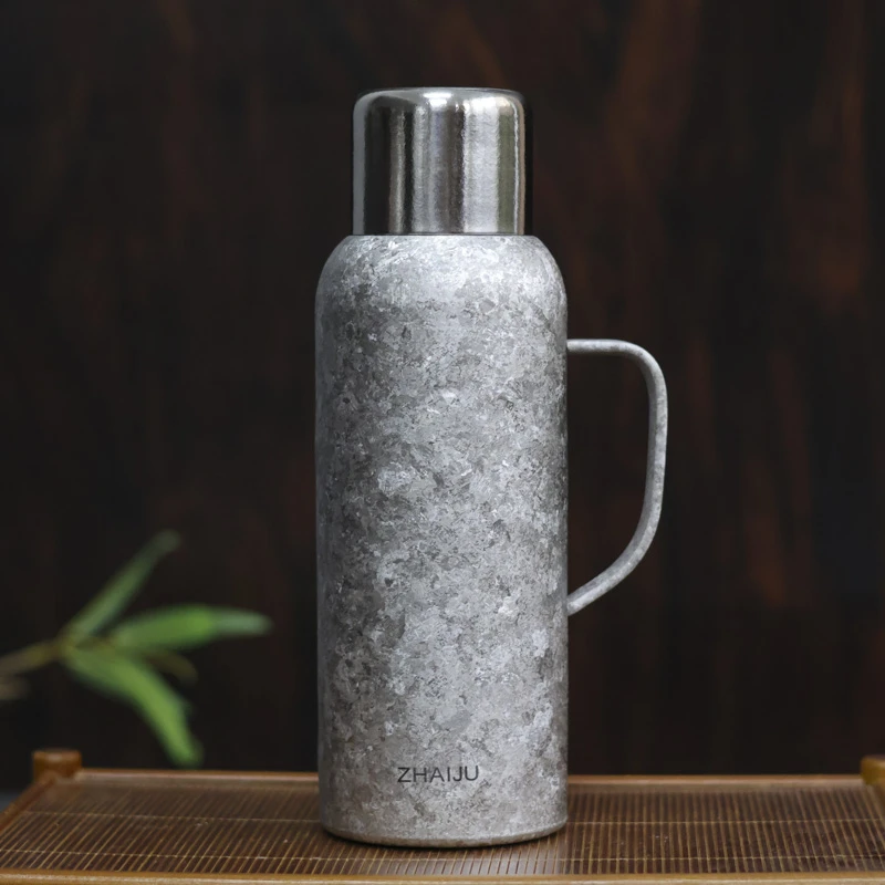 阿茶  银色大冰花银色1.0L带手柄闷壶（Q5491）