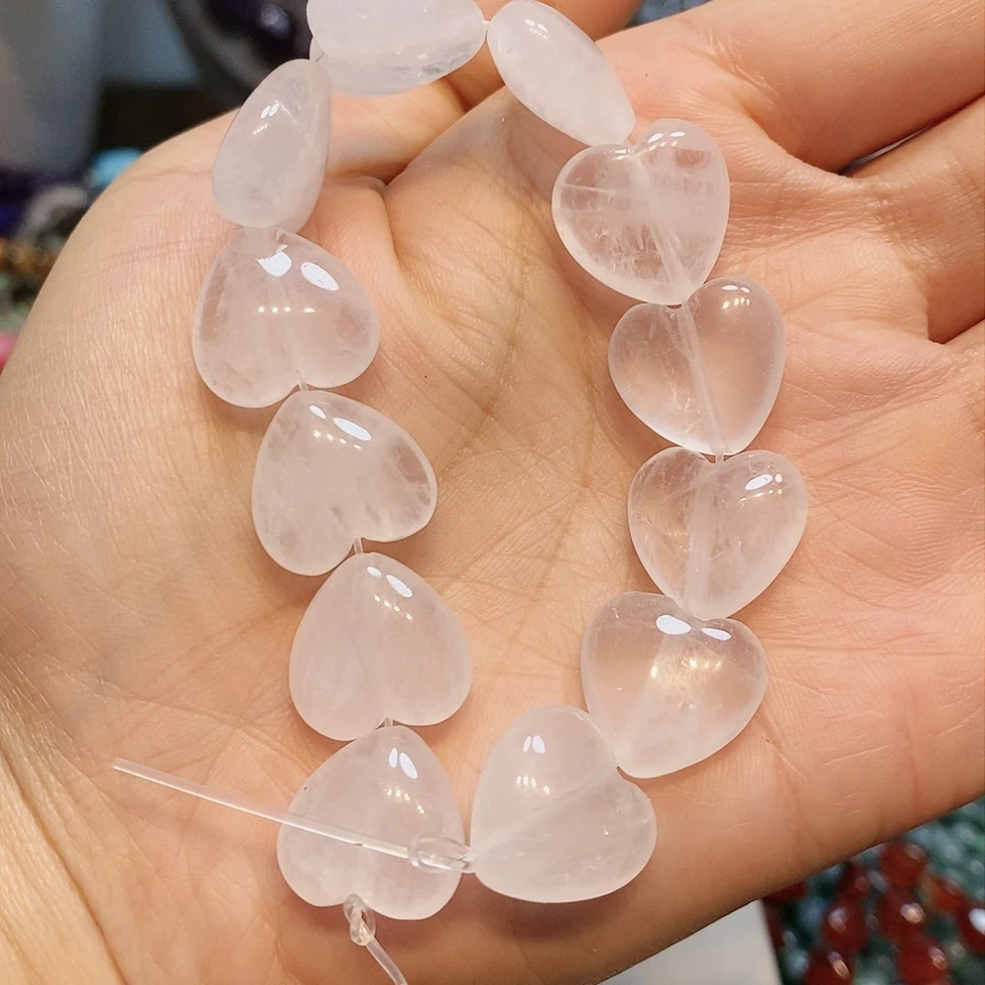 玛瑙/玉髓散珠16mm白水晶厚度8mm