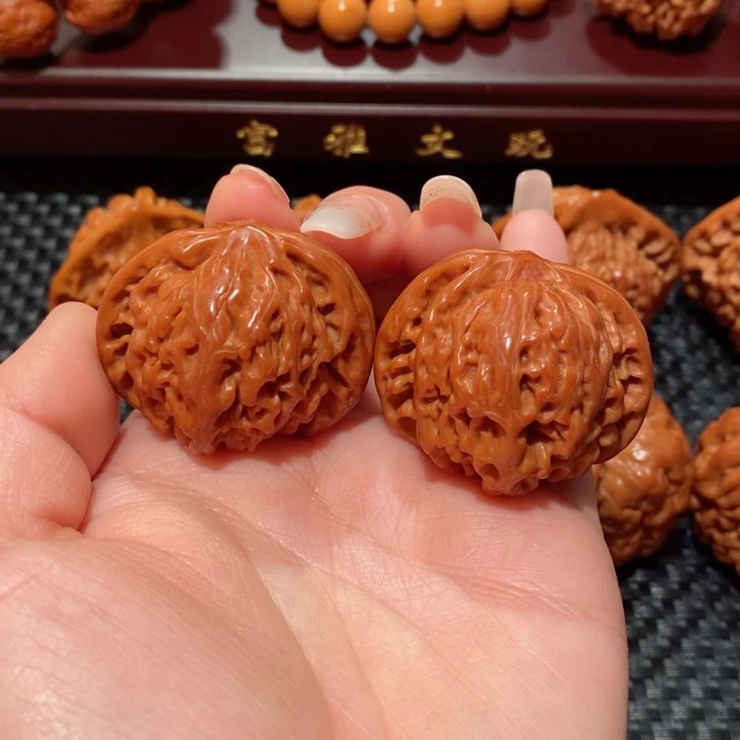 文玩核桃把件磨盘