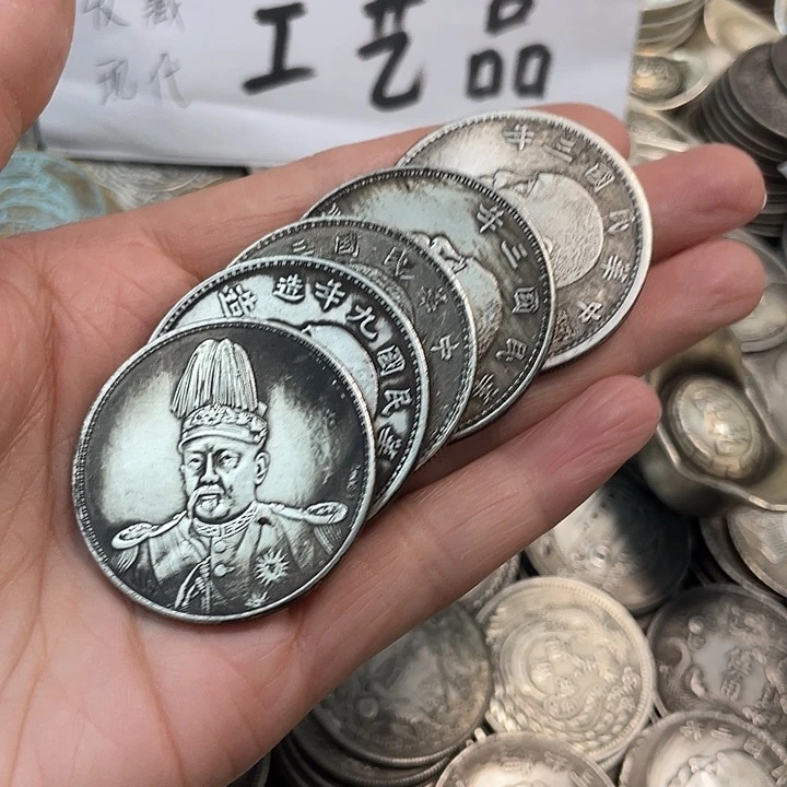爱***人金属复古大头工艺品桌面摆件五枚