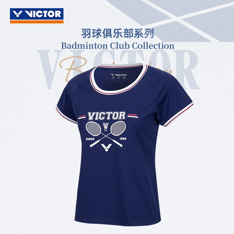 VICTOR/威克多俱乐部系列羽毛球服女凉感运动速干透T恤T-5502VBC