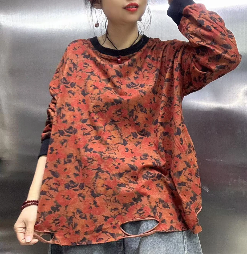 炒色花色百搭卫衣602028
