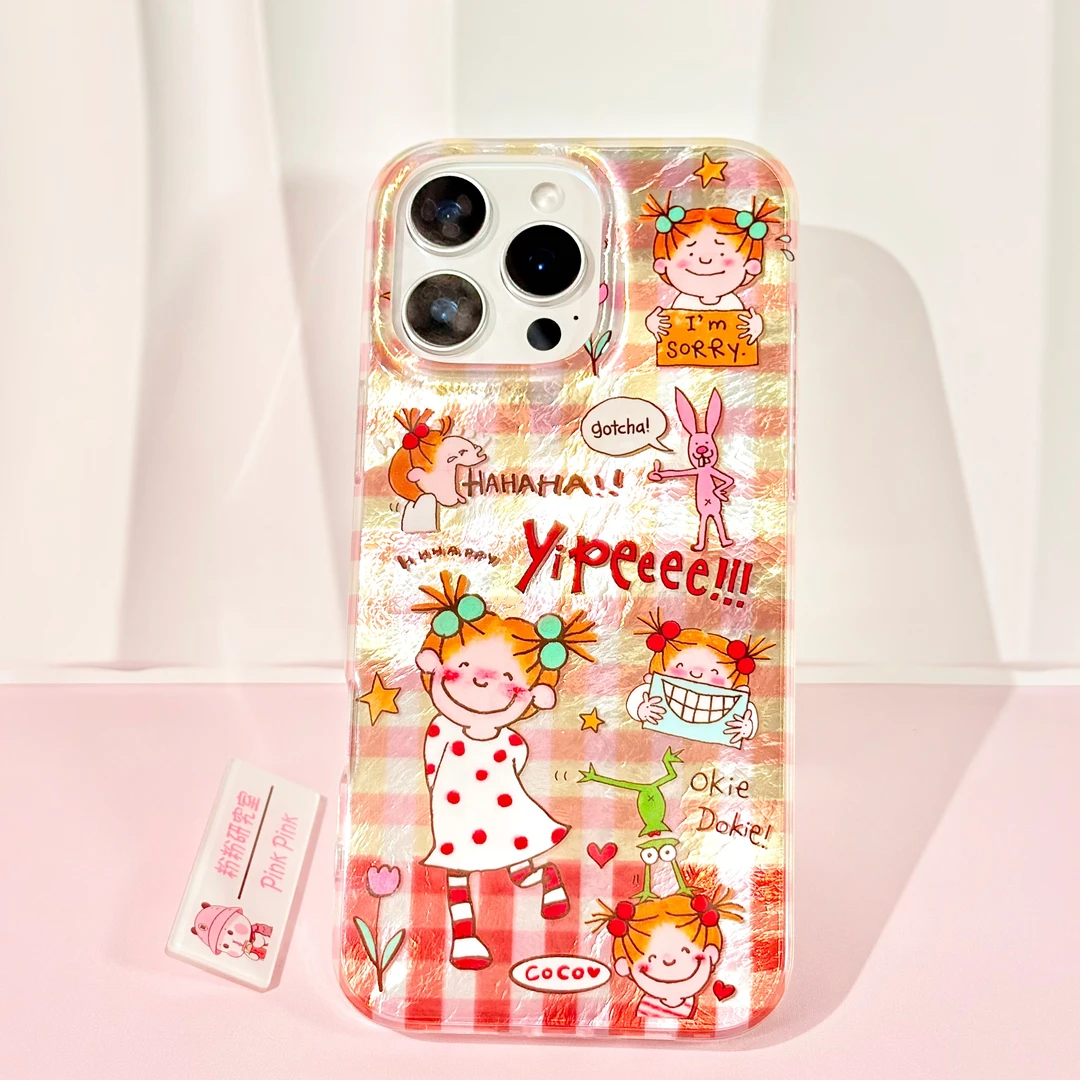 粉粉/ins治愈系COCO酱适用iPhone16promax/15/14/13pro苹果手机壳