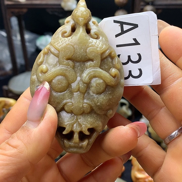 和田玉（糖玉）未镶嵌车挂