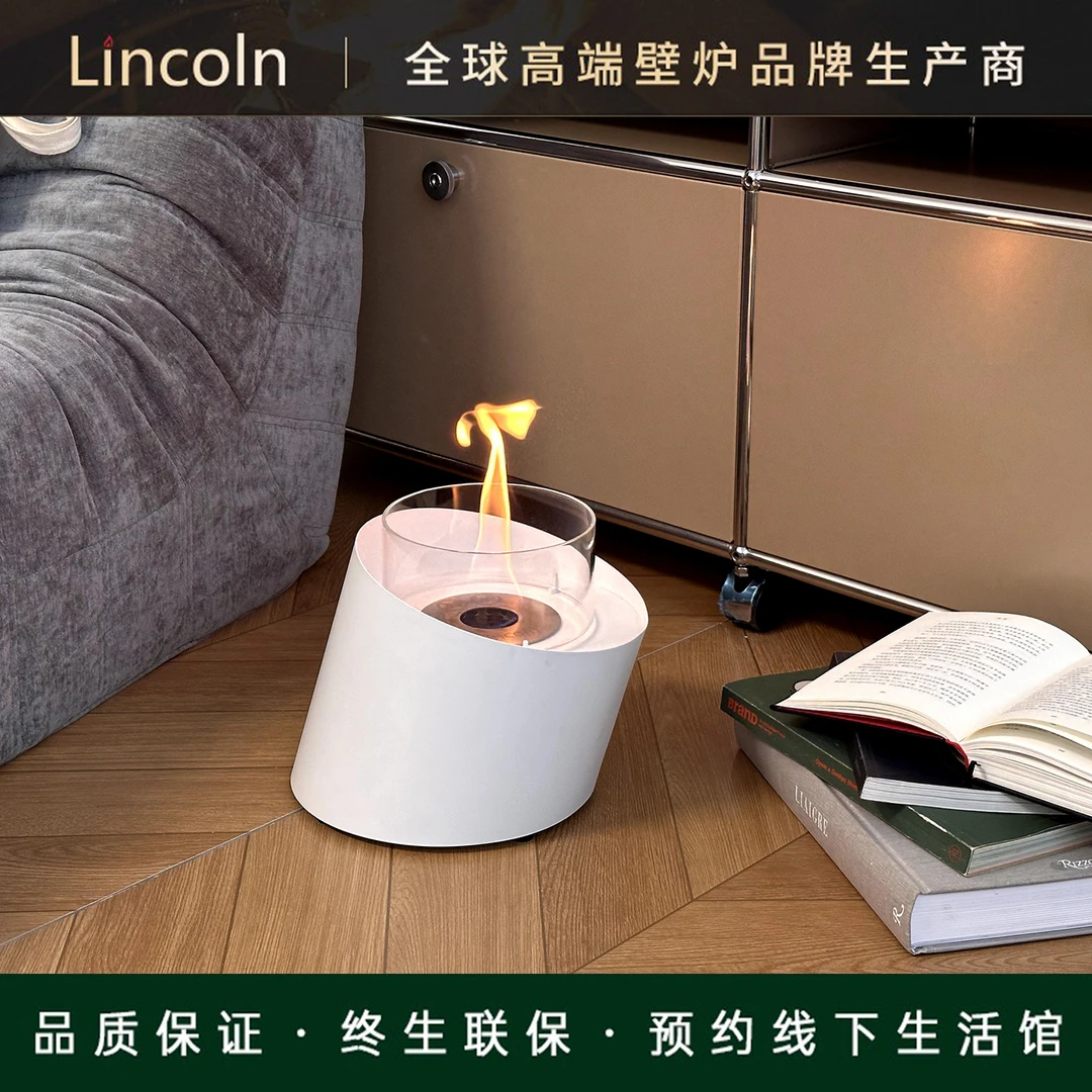 林肯壁炉真火酒精壁炉取暖器家用装饰柜客厅火焰网红礼品摆件