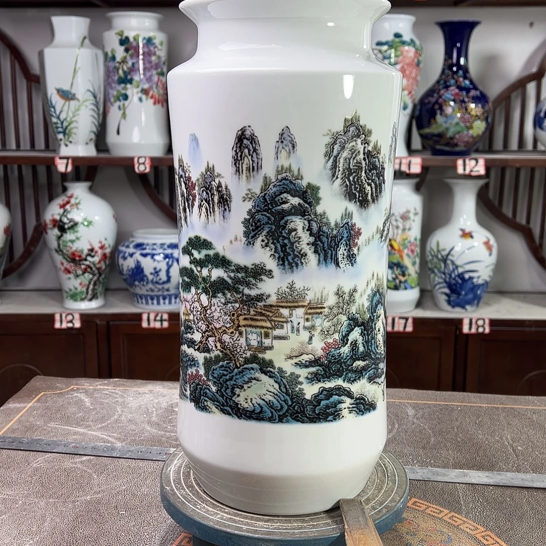 摆件陶景德镇陶瓷书山水